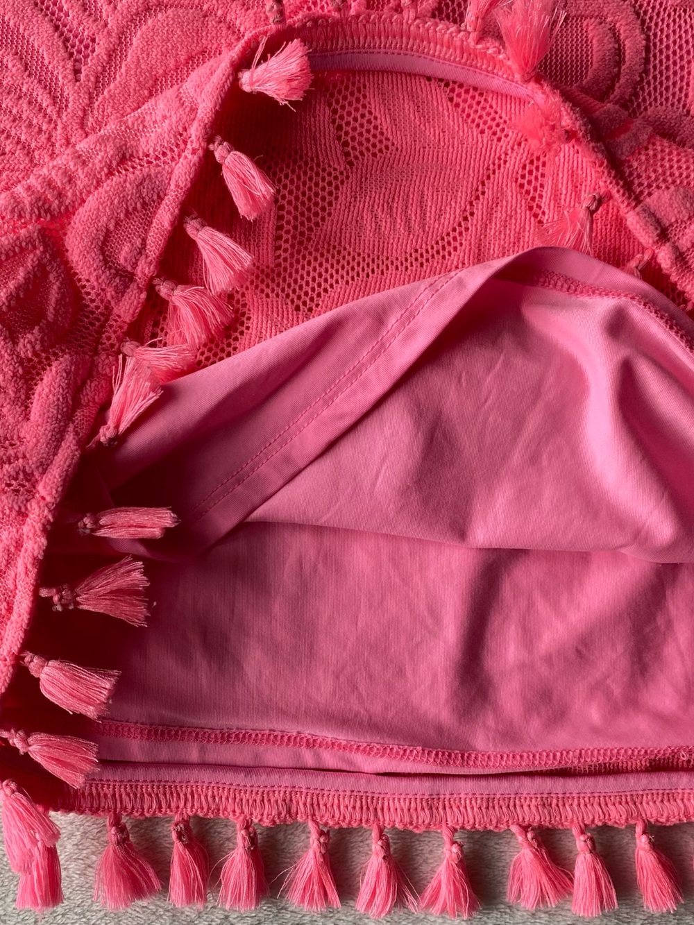 Lilly Pulitzer Maybelle Top Coral Wildflower Lace XS hot pink - Picture 9 of 16